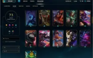 Conta de LoL - 73 skins / Borda de Platina
