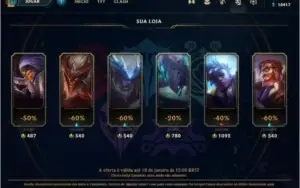 Conta league of legends lvl 281 com bastante skins