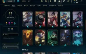 Esmeralda 2 com 70 Champs e 47 Skins ( TOP / MID / JG )