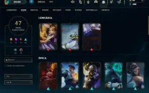 Esmeralda 2 com 70 Champs e 47 Skins ( TOP / MID / JG )