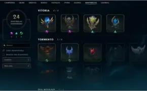 Conta lol atual plat 5 borda de diamante +100 skins