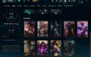Diamante 4 com 70 Champs e 13 Skins