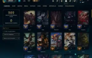 Diamante 4 com 70 Champs e 13 Skins