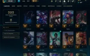 Diamante 4 com 70 Champs e 13 Skins