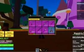 Conta Blox Fruits Level Máximo Godhuman + Soul Guitar