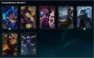 CONTA LOL 78 SKINS