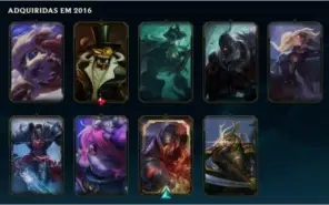 CONTA LOL 78 SKINS