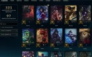 LEAGUE OF LEGENDS - CONTA LEVEL 218 - 105 SKINS