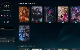 LEAGUE OF LEGENDS - CONTA LEVEL 218 - 105 SKINS