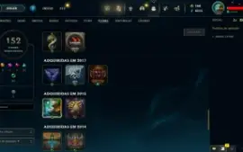 Conta LOL LVL 248 | 137 Campeões| 95 Skins |UNRANKED| 2014