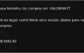 CONTA VALORANT 1K300 INVESTIDO EM SKIN