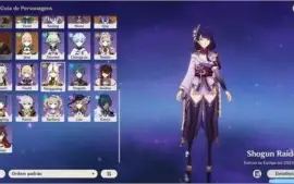 Conta genshin impact AR 57 + 10P 5* + 5 armas 5*