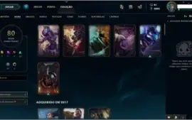 CONTA LOL - SEASON 3 - 105 CAMPEÕES - 79 SKINS / GOLD II