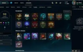 CONTA LOL - SEASON 3 - 105 CAMPEÕES - 79 SKINS / GOLD II