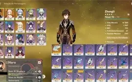 Genshin Impact Zhongli+Yoimiya+Ganyu+Atlas Celestial AR47