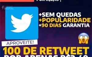 [Promoção] 100 Retweet para Twitter por apenas R$2,49