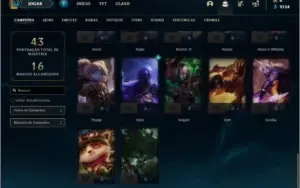 Conta ouro 2 com 6 skins e 42 champs