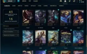 Conta ouro 2 com 6 skins e 42 champs