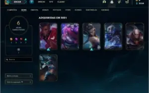 Conta ouro 2 com 6 skins e 42 champs