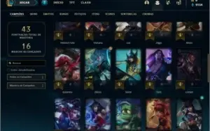 Conta ouro 2 com 6 skins e 42 champs