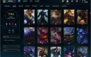 Conta ouro 4 com TODOS OS CHAMPS e 746 skins + 53 Cromas