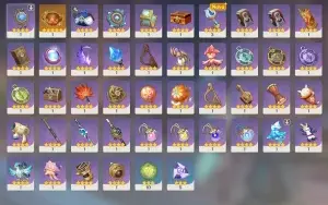 Genshin Ar60 - 21 Armas 5* -  51 Personagens 5*