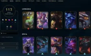 Conta League of Legends Full Acesso - 134 Champs e 113 Skins