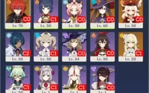 Genshin Impact AR-36 com Diluc, Klee e Mona, Full Resinas