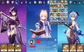 AR58 - C/ 11 Chars - 5⭐/ 3 Armas - 5⭐/ RAIDEN+GANYU+KOKOMI
