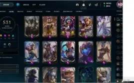 Conta LOL 531 Skins nivel 189, todos os champs + 20k de RP