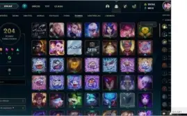 Conta LOL 531 Skins nivel 189, todos os champs + 20k de RP