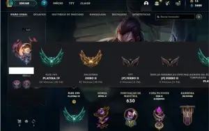 Conta ouro 2 com TODOS os champs e 170 Skins + 2 Prestigios