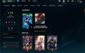 Conta ouro 2 com TODOS os champs e 170 Skins + 2 Prestigios