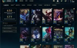 Conta ouro 2 com TODOS os champs e 170 Skins + 2 Prestigios