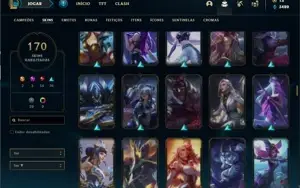 Conta ouro 2 com TODOS os champs e 170 Skins + 2 Prestigios