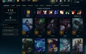 Unranked com 45 Champs e 18 Skins ( ex prata )