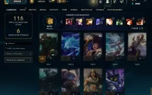 Unranked com 45 Champs e 18 Skins ( ex prata )