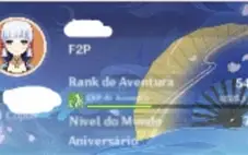 Conta de Genshin Impact, AR 54, 5 personagens 5*.