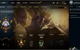 Conta Gold 3 com 82skins e quase todos os champs