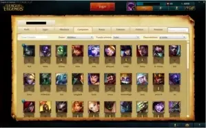 CONTAS DE LEAGUE OF LEGENDS 54 CHAMPS - 3 SKINS PLATINA V