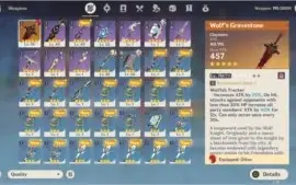 AR 39 DILUC WOLF GRAVESTONE 9.5K PRIMOGENS 23 ACQUAINTS FATE