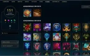 Conta LOL Ouro 1 (Já foi diamond) + 139 Champions + 92 Skins