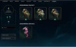 Conta LOL Ouro 1 (Já foi diamond) + 139 Champions + 92 Skins