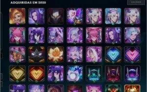 Conta league of legens varias skins boas c\ bordas D2