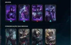 Conta league of legens varias skins boas c\ bordas D2