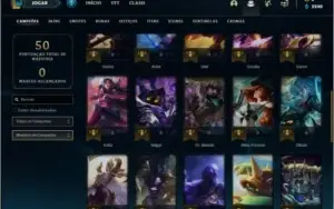 Conta platina 3 com 36 champs por 41 R$