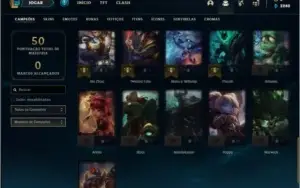 Conta platina 3 com 36 champs por 41 R$