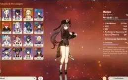 CONTA GENSHIN - AR 47 HUTAO, DILUC, MONA, YOIMIYA
