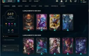 Conta League of Legends + 600 skins