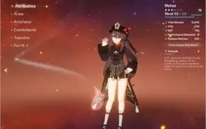 Conta Genshin AR 34 - HuTao + Celestial Spear + Mona